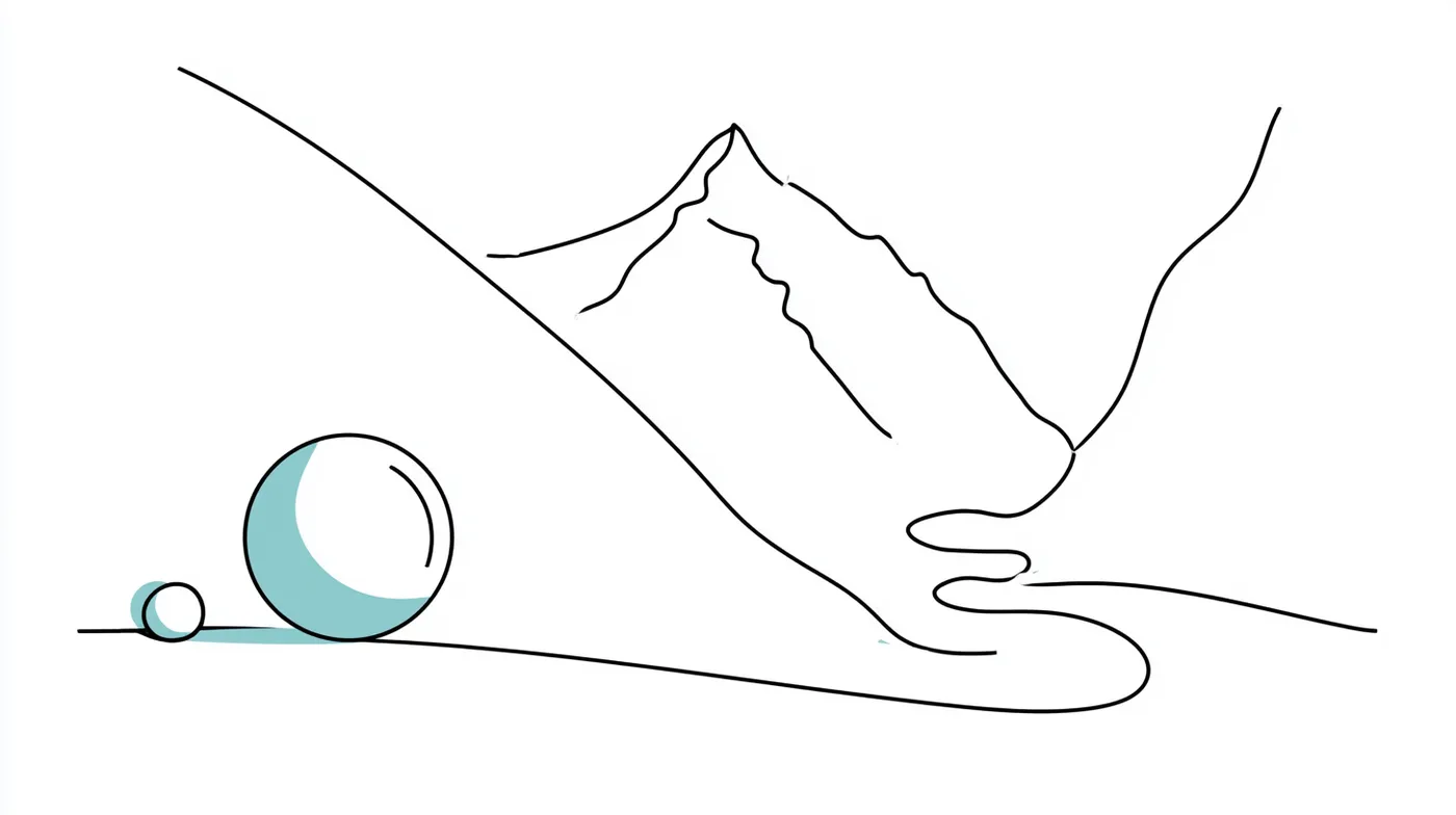 Snowball rolling downhill illustrating the debt snowball payoff method